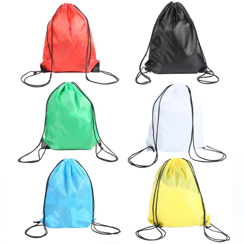 1PC Waterproof Outdoor Beach Swimming Sports Drawstring Backpack Organizer Gym Storage Bag For Shoes Towel Clothes 42*34CM