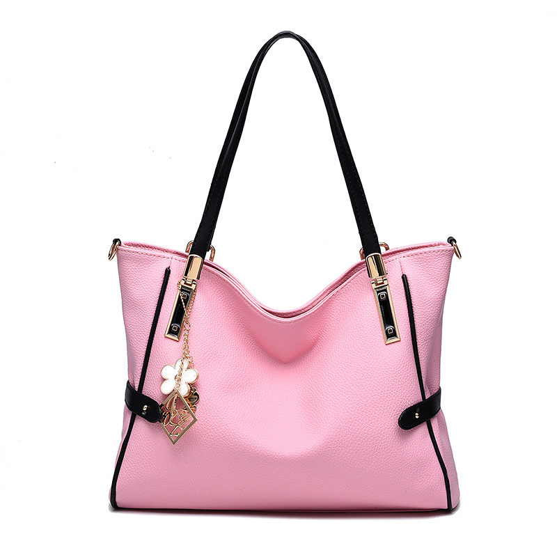 TTOU femmes gland fourre-tout décontracté dames sac à main sac à bandoulière en cuir synthétique polyuréthane grande capacité sac à main sac de banlieue femme: Light Pink