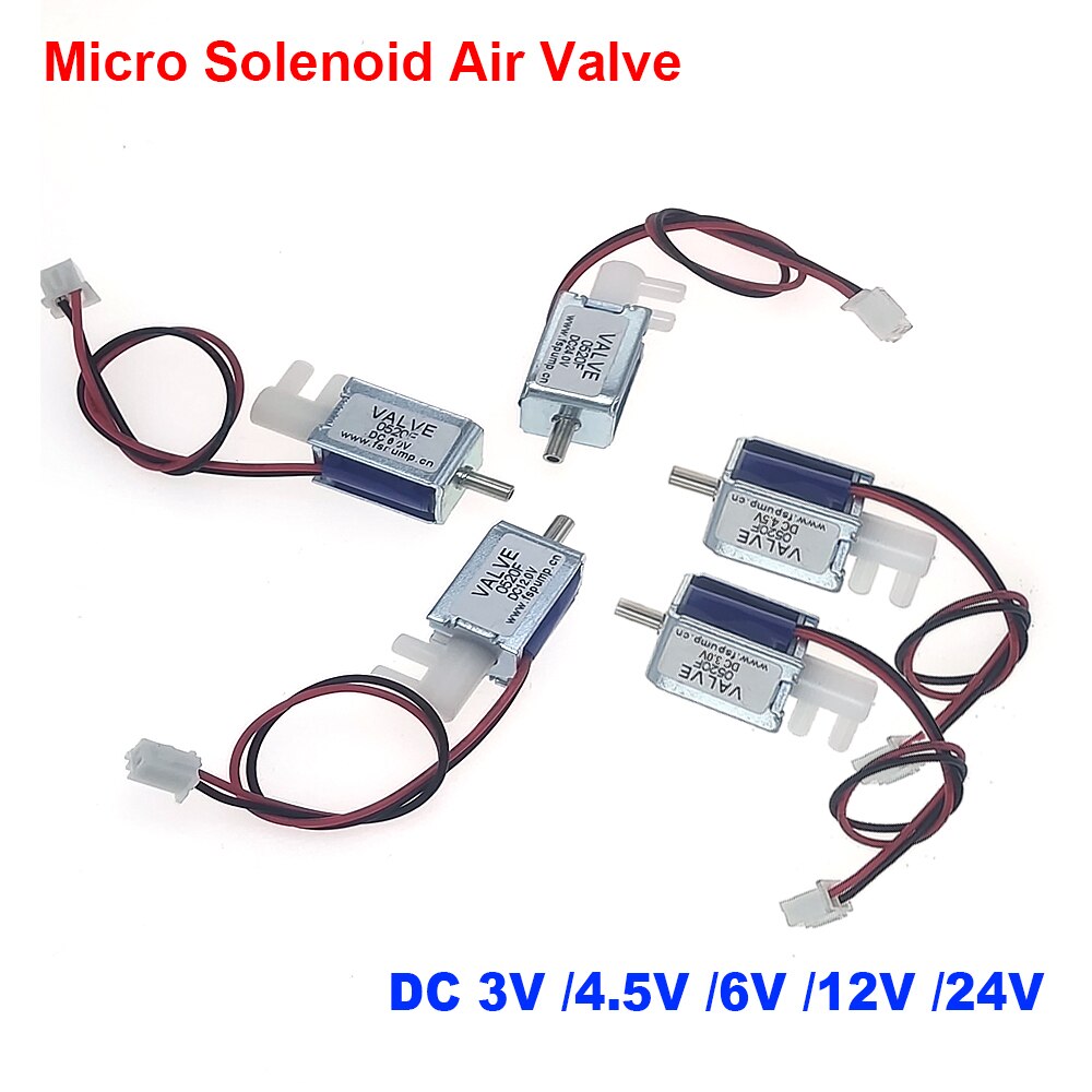 thumbnail image 2 of 5V-6V DC 2-Position 3-Way Mini Electric Solenoid Valve – For Air/Gas – Micro-Solenoid 2 of 4