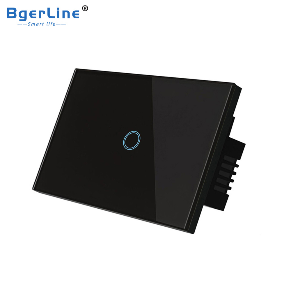 RF433 Wall Light Touch Switch 1gang Switch Support RF 433 433Mhz Remote Control No neutral wire 110V-240V US standard