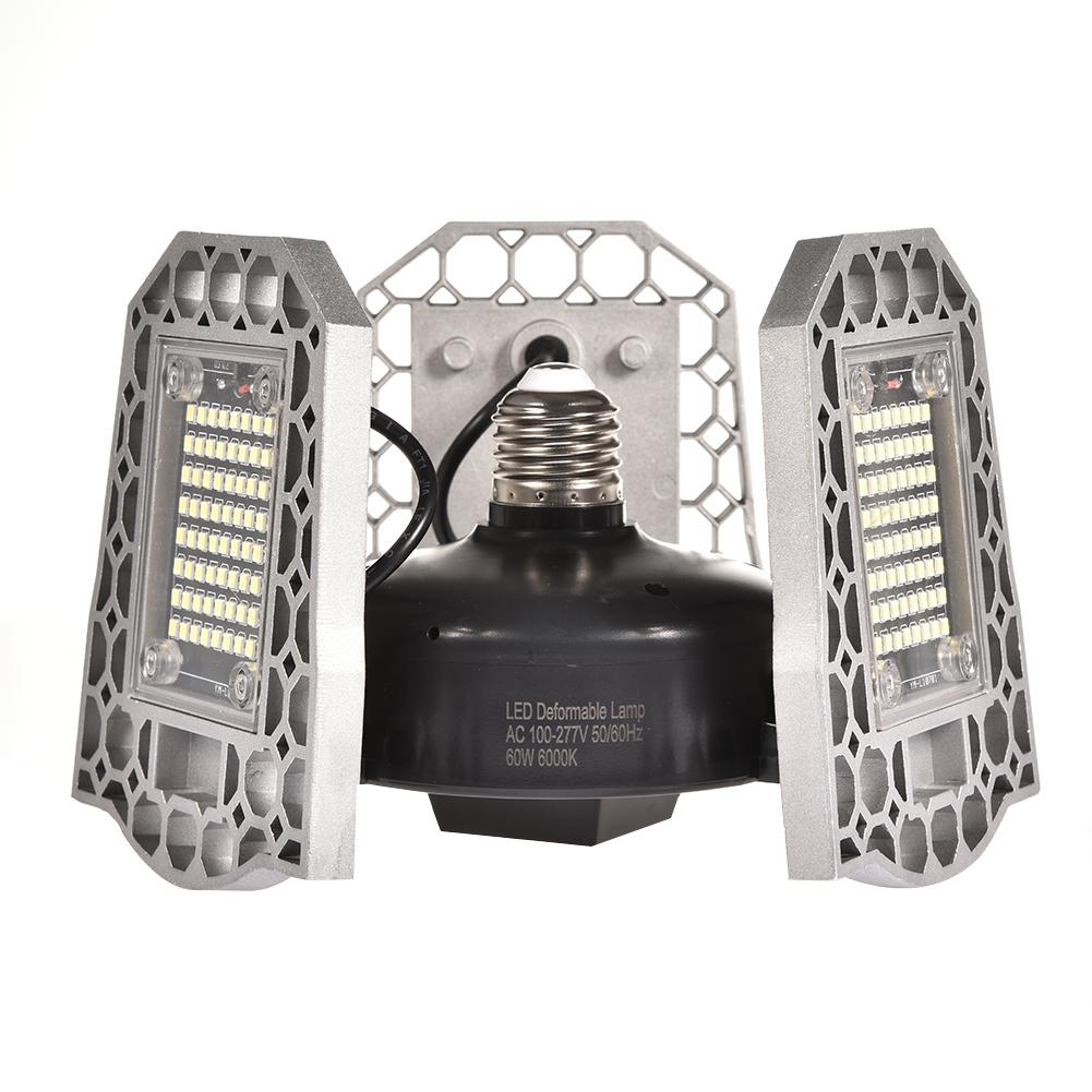 Super Bright Aluminum LED Garage Lights E27 60W 80W 100W IP65 Deformable LED Garage Ceiling Light for Parking Workshop Warehouse