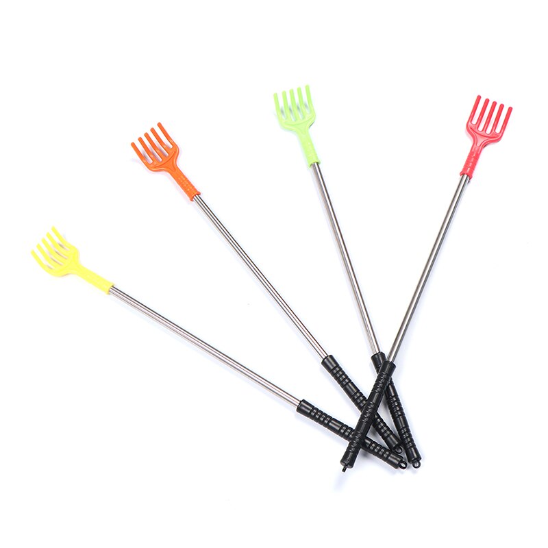 De plástico de Claw Back espátula de acero inoxidable manejar rascador de espalda extensible vara de masaje corporal de atención de la salud