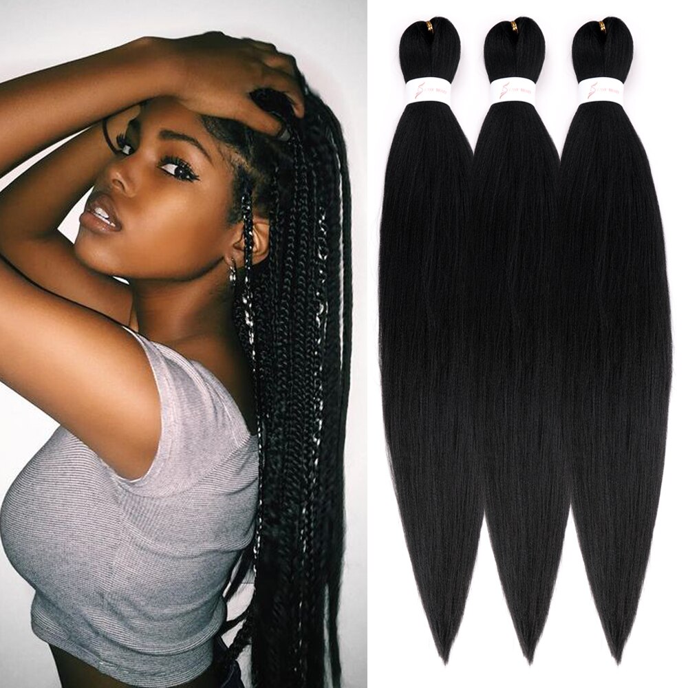 Long Easy Braid Crochet Hair 26" Inches Ombre Braiding Hair 90 grams Synthetic Hair Extensions Jumbo Braids Hair for Women