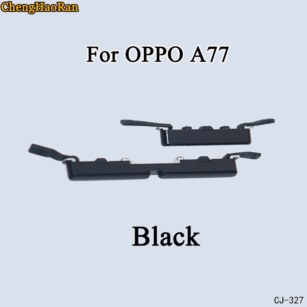 ChengHaoRan 1Set Für OPPO A77 A73 Neue Seite Taste Set Power-Taste + Volume Button Switch Taste Set teile: A77-Black