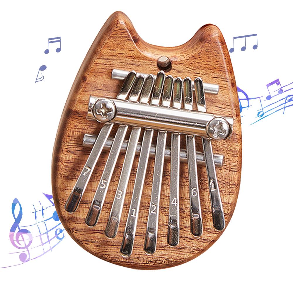 8 -toetsen duimpiano afrikaanse muziekinstrumenten student solide kalimba muzikant mini stevig hout