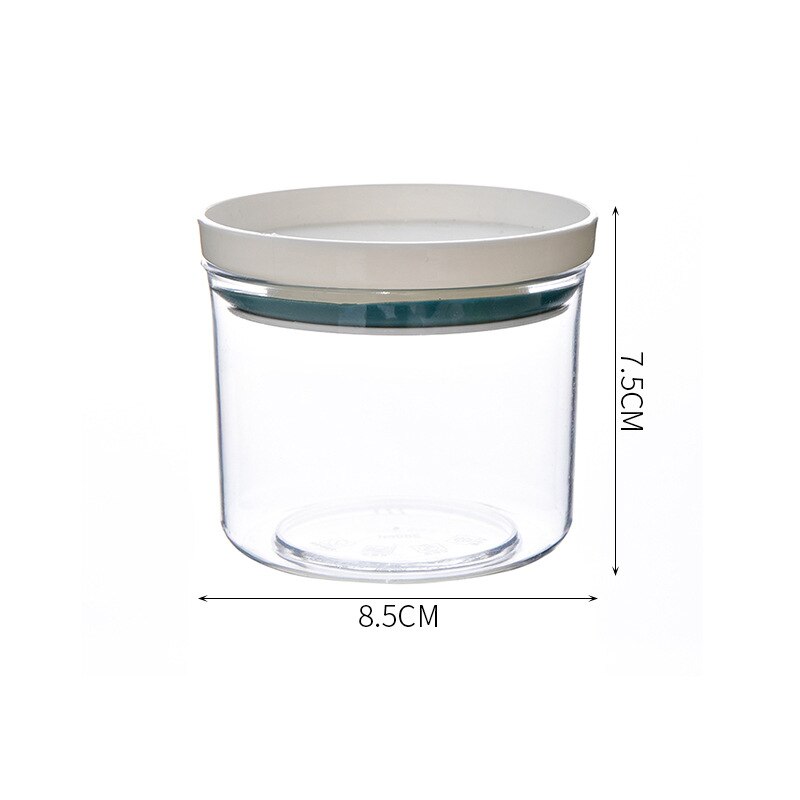 Keuken Voedsel Opslagtank Plastic Transparant Bus Multigrain Container Koelkast Vers Houden Doos Verzegelde Blikken Met Deksels: Blue 250ML