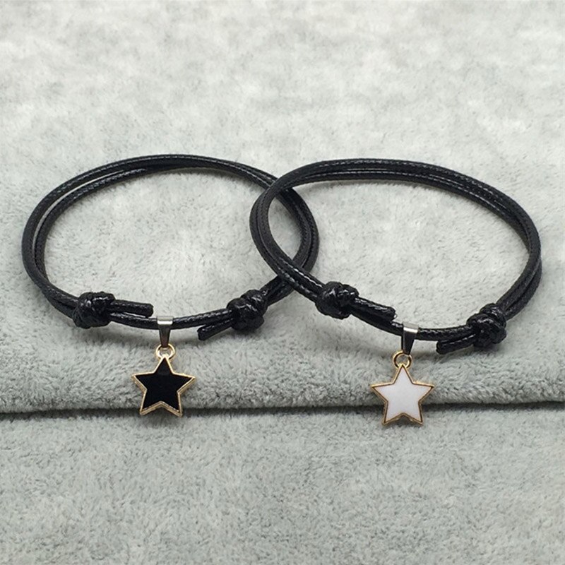 2 unids/lote , pulsera de pareja, llave de aleación, candado de corazón, pulsera, joyería hecha a mano, pulsera de cuerda, para amantes de las mujeres: 5