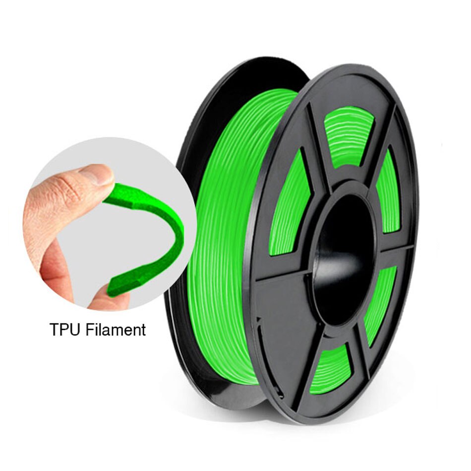 Flexible 3D Printer Filament red desiccant TPU Flexible plastic filament 1.75mm 0.5KG with children intelligent 3d printer: TPU Green