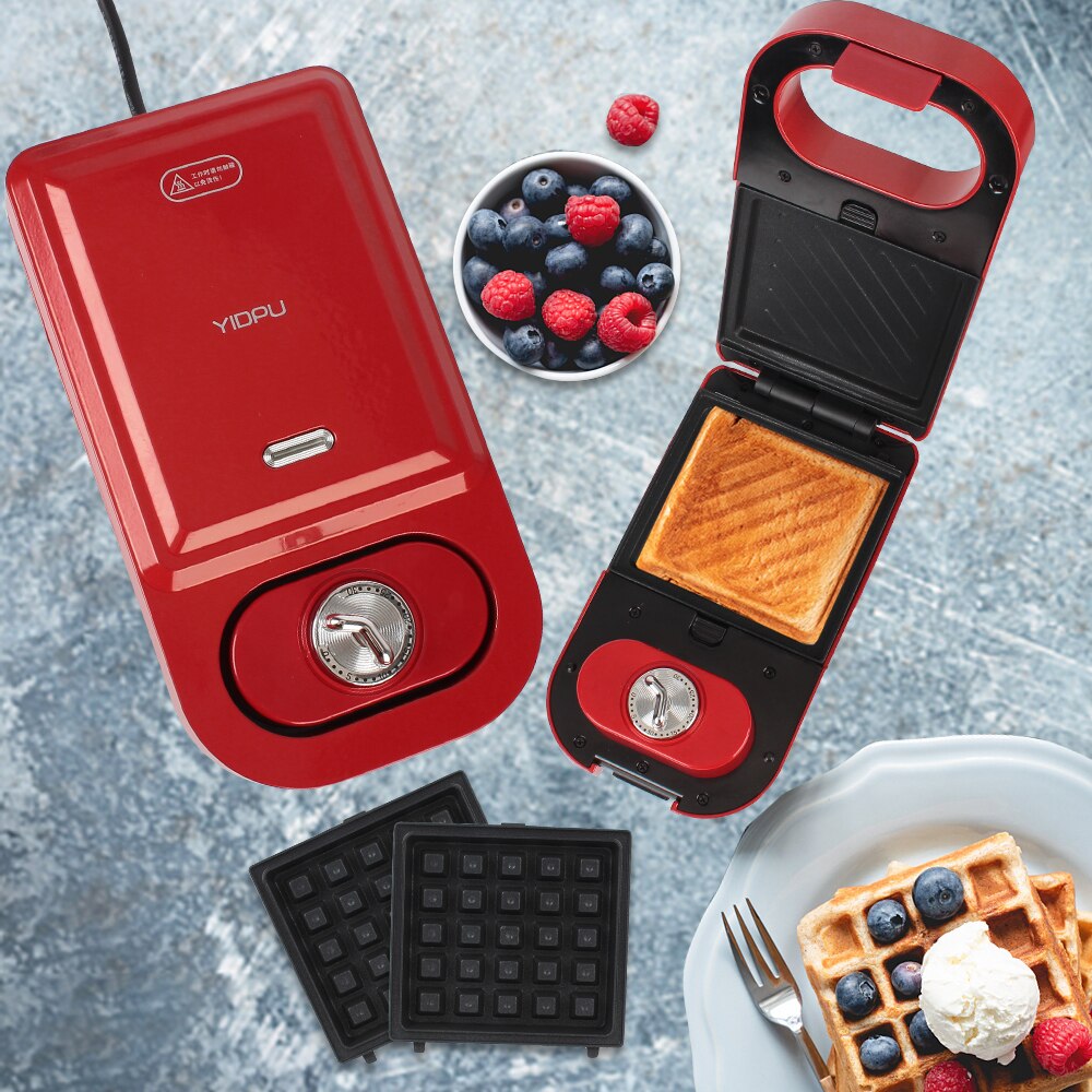 Electric Mini Breakfast Machine Sandwich Waffle Maker Timed Baking Multifunction Takoyaki Pancake Maker