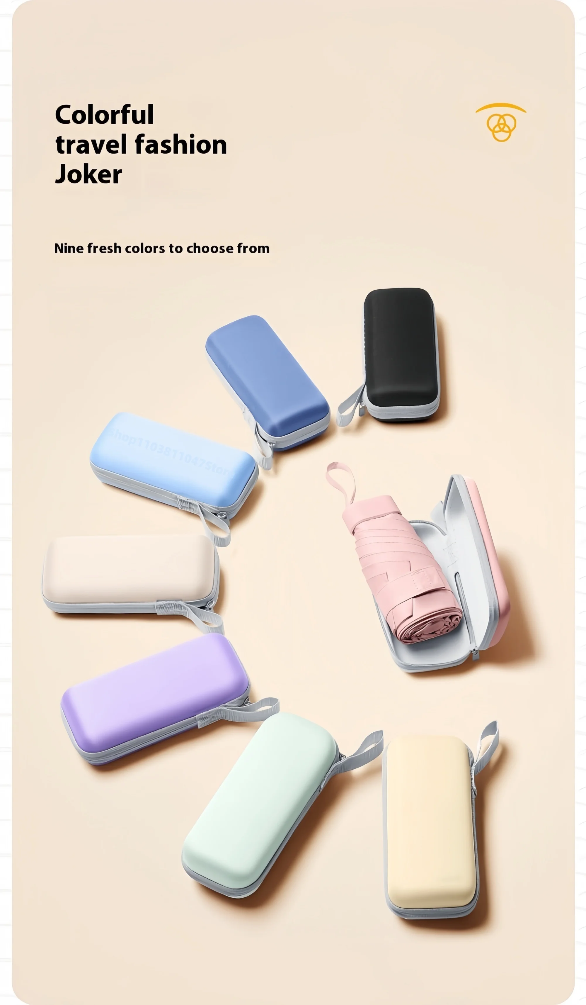 Paraguas de cápsula portátil Mini sombrilla protector solar paraguas de lluvia mango de aleación de caucho negro plegable sol lluvia doble uso cápsula Umb