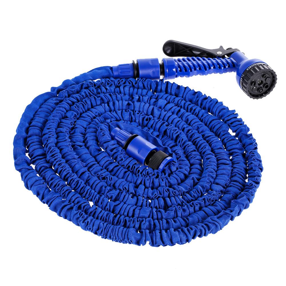 25FT-200FT Garden Hose Pipe With Spray Gun Expandable Flexible Plastic Hoses Water Pipe with Sprayer Water Cleaning Spray Nozzle: 200ft / Blue