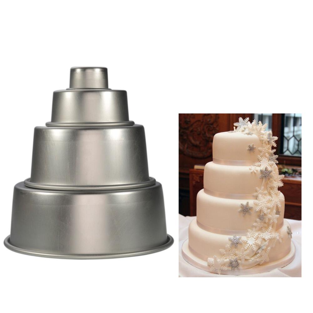 Bakeware 2/5/6/8 Movable/ fixed bottom Cake Pan Tin Round Round Inch Mold Mould Baking Tray Tool Alloy for Kitchen DIY Baking Pa