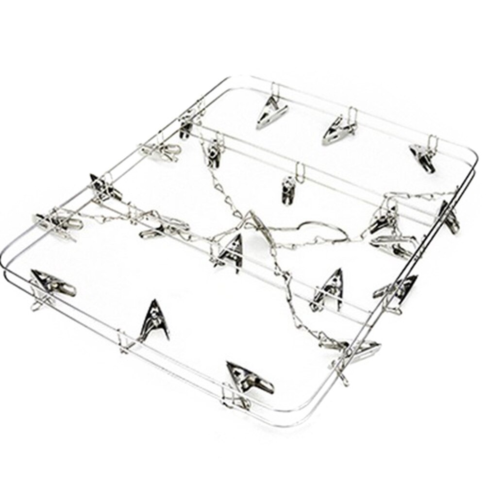 20 Peg Stainless Steel Home Sock Underwear Laundry Clothes Dryer Rack Hanger