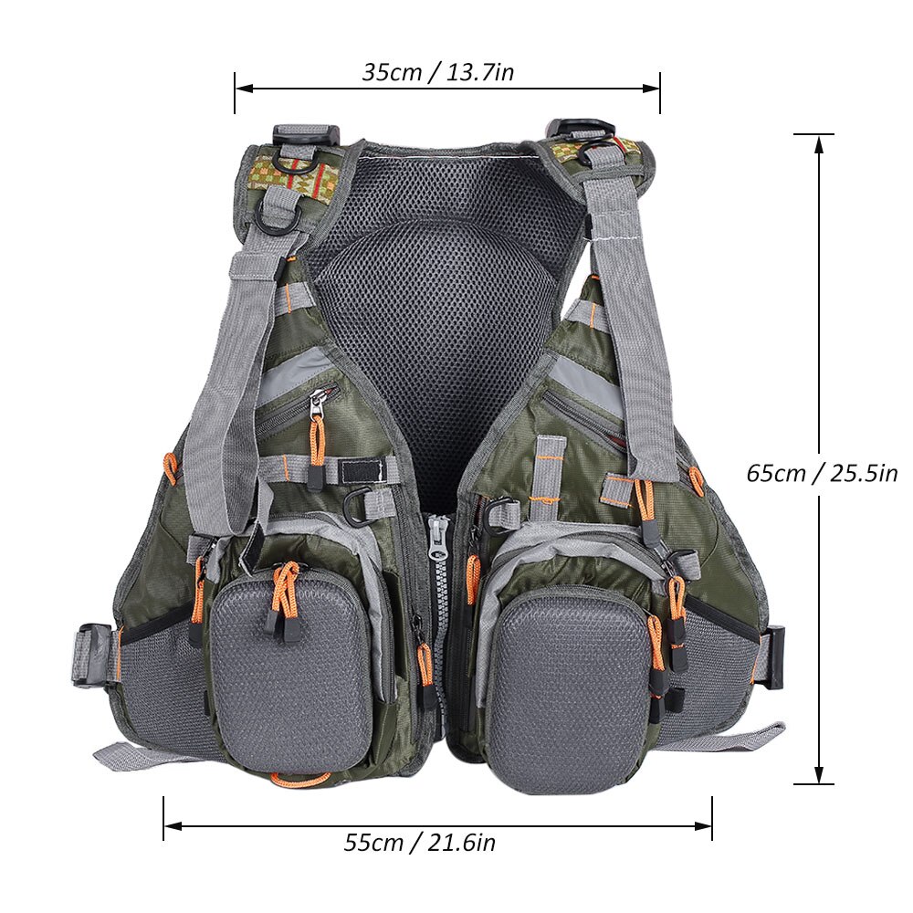 Lixada 3 In 1 Mesh Fly Fishing Vest and Backpack Breathable Fishing Safety Life Jacket Utility Vest Kayak Sailing Boating