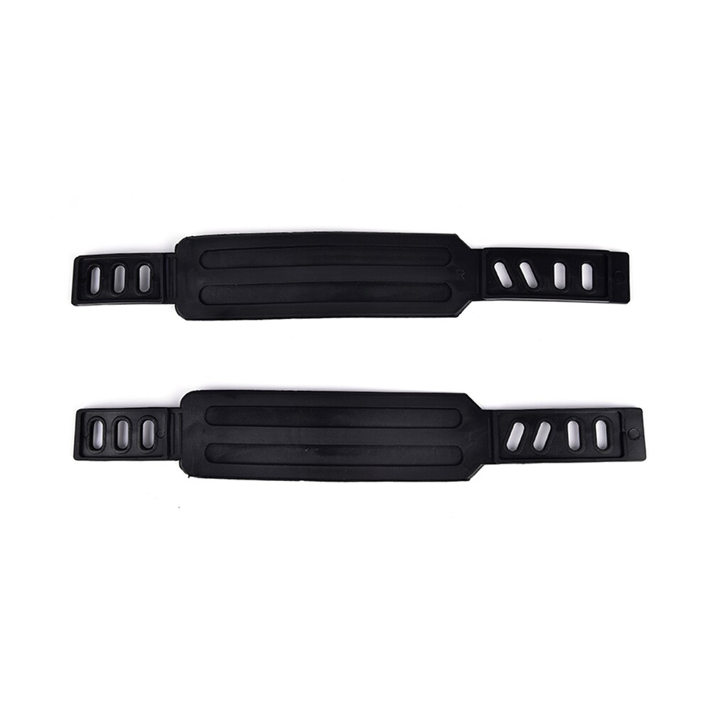 1 par plastik pedal stropper spænde, anti-slip pedal tå strop fast gear til cykel mtb cykel bmx cykel pedal sort: Default Title