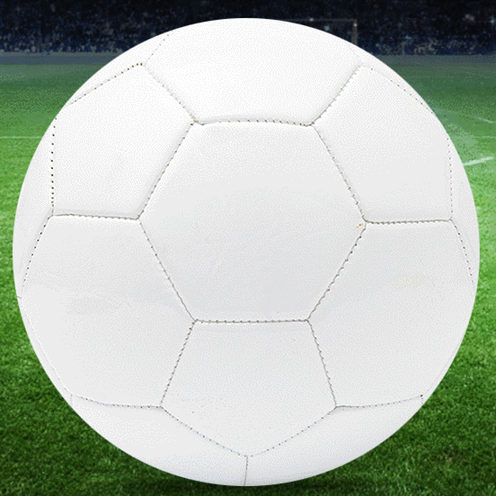 White Soccer Ball Size 5 Official Size Lightweight for Kids Adult Football