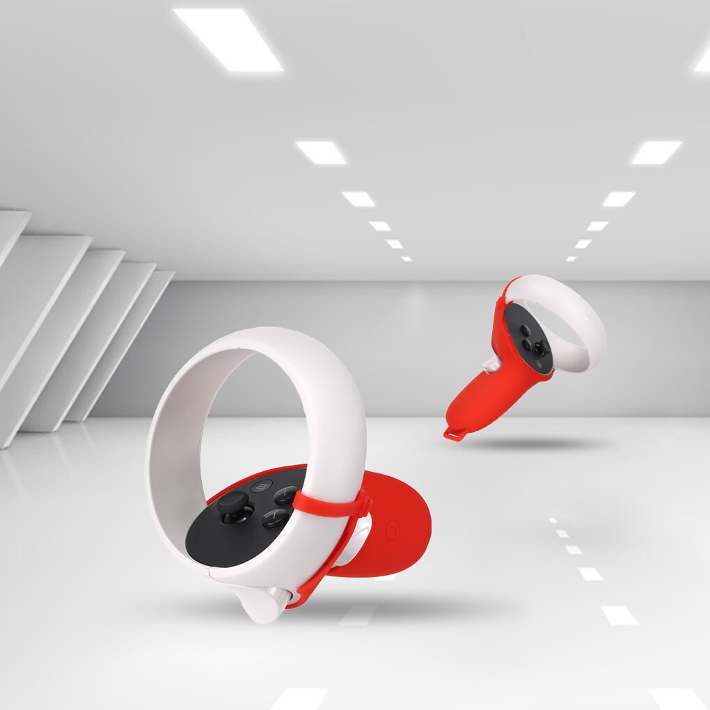 Vr Siliconen Cover Controller Beschermhoes Handvat Grip Covers Voor Oculus Quest 2 Vr Vr Glas Cover Half Controller