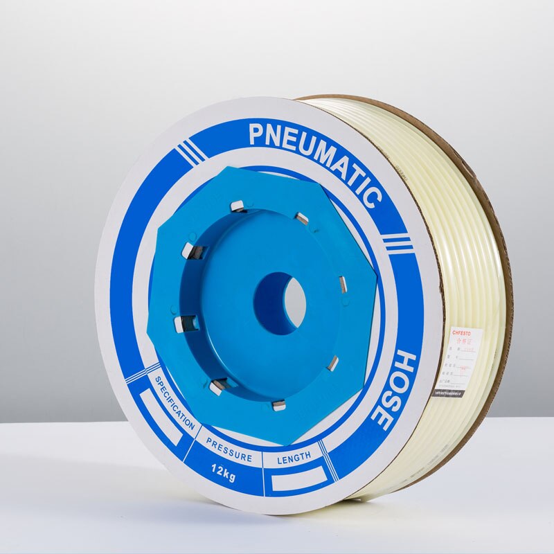 100m/ stk pneumatisk slange pu-rør  od 6mm id 4mm plast fleksibelt rør  pu6*4 polyuretanrør hvit