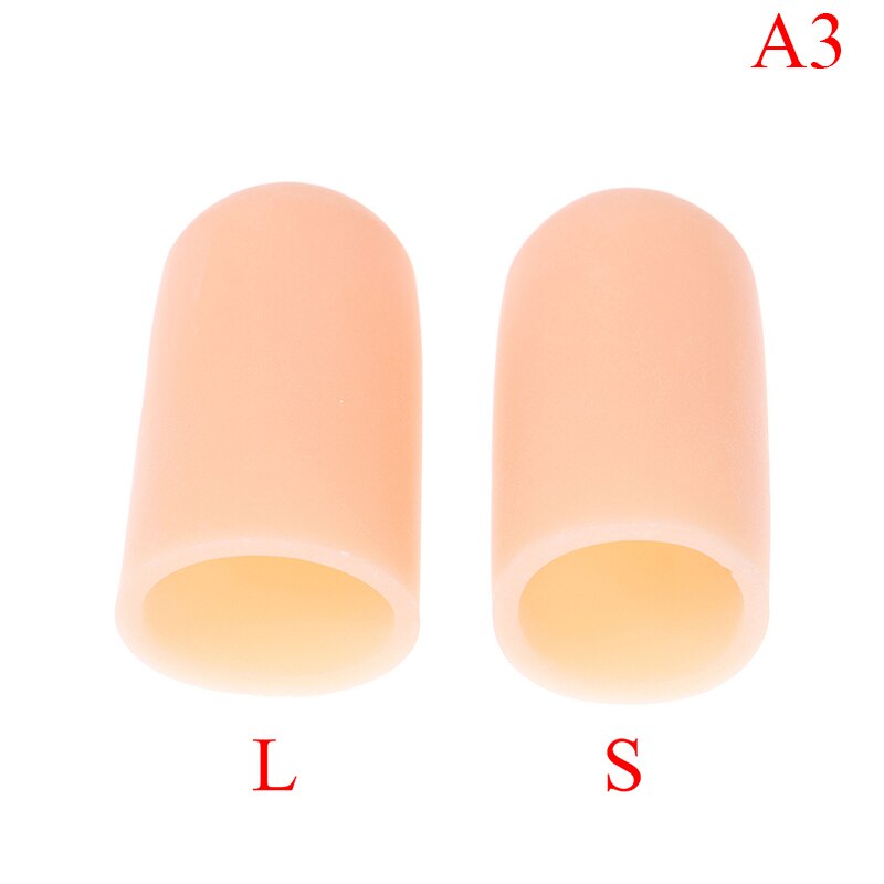 2 stuks vinger- en teenbeschermers van siliconengel ter verlichting van pijn en ter voorkoming van blaren: Lichtgeel