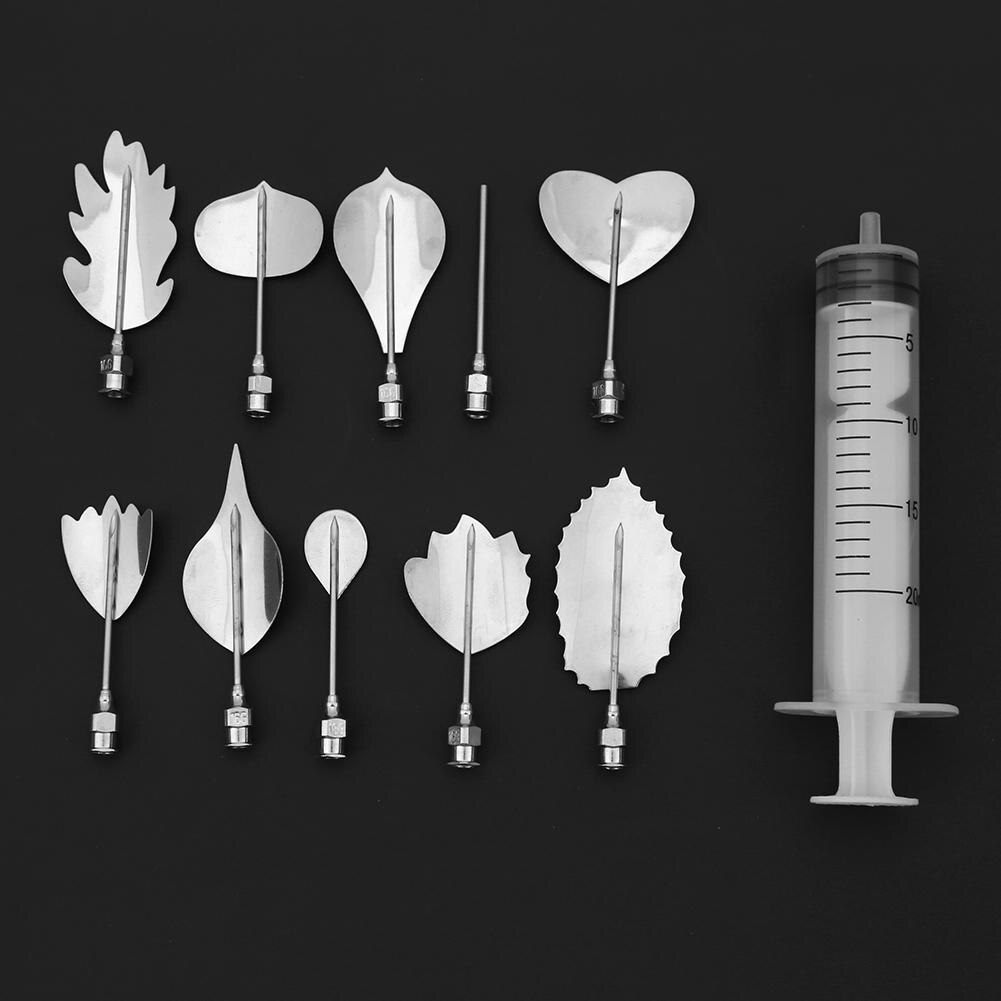 Professionele 11 Stks/set 3D Gelatine Jelly Bloem Mold Pudding Cake Decor Art Naalden Tools
