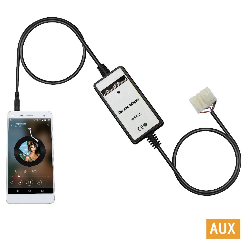 Moonet Auto Audio MP3 Speler AUX Interface Cd-wisselaar AUX Adapter voor Toyota Corolla Avensis Camry RAV4 Yaris QX015