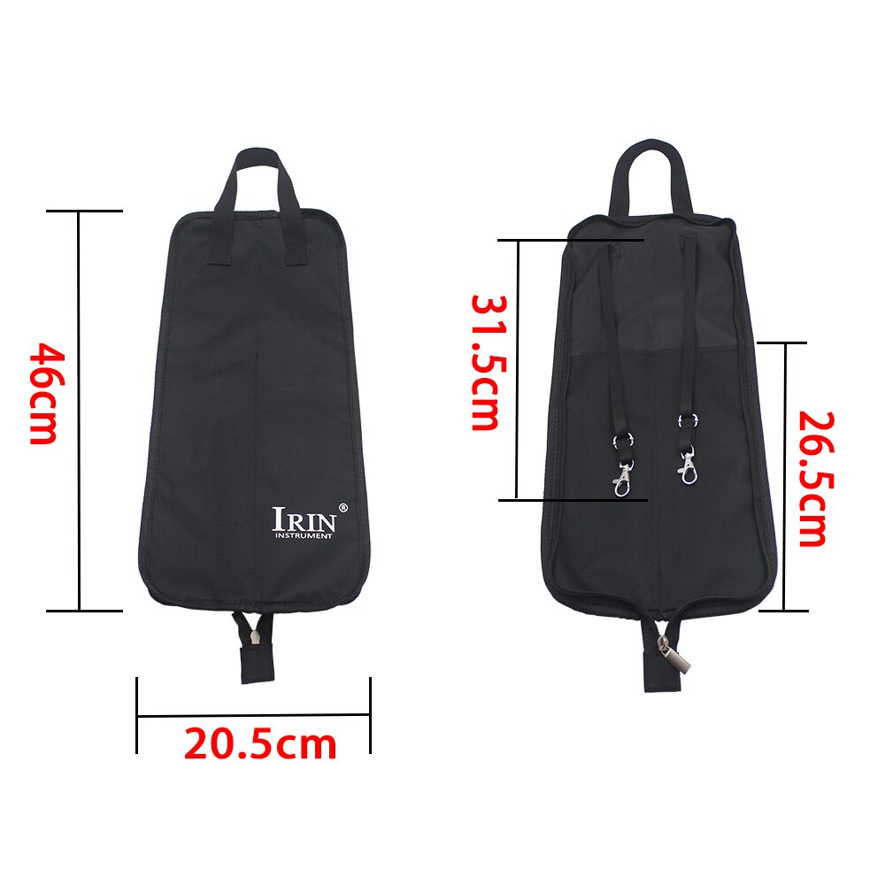 Drum Stick Bag Case Water-resistant 600D with Carrying Strap for Drumsticks