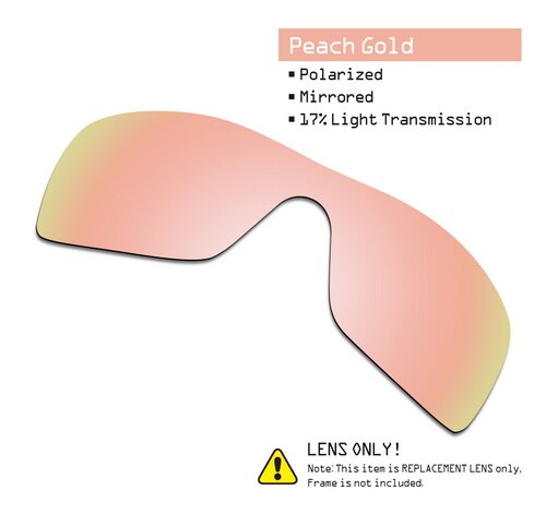 SmartVLT Polarized Replacement Lenses for Oakley Batwolf Sunglasses - Multiple Options: Peach Gold