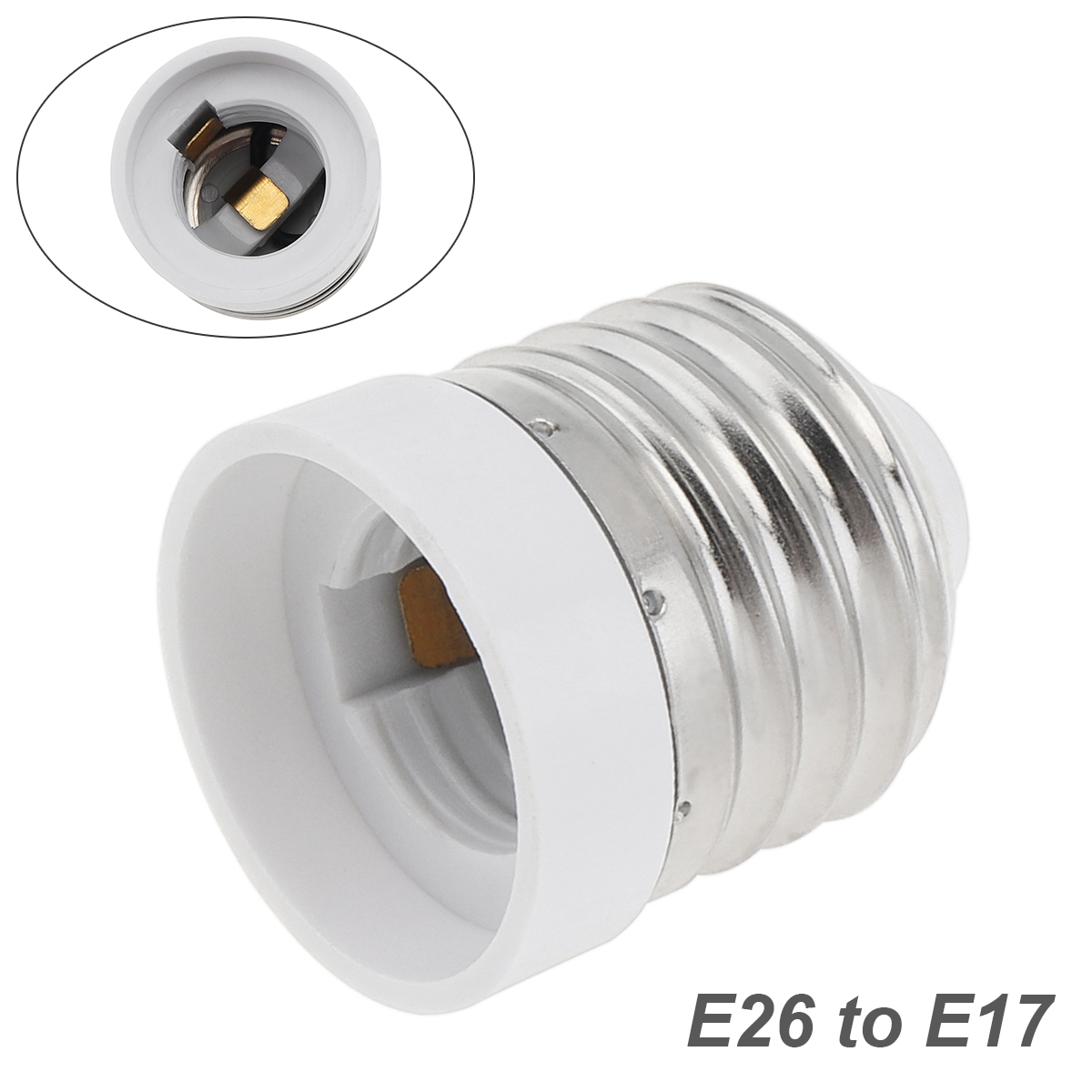 Lampefatninger  e26 e27 to e17 fatningsadapter standard mellemskrue til mellemskrue  e17 pærefatningsadapter