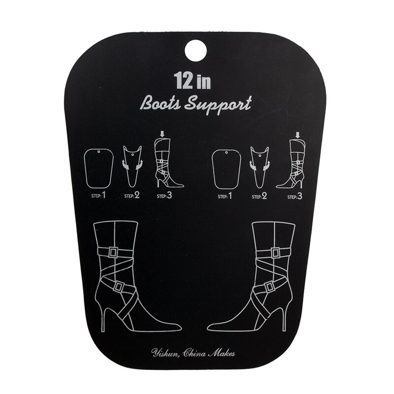 2pcs/Pair Black Boot Stand Holder Women Knee High Boot Inserts Plastic Supporter Storage Closet Shoe Organizer Rack