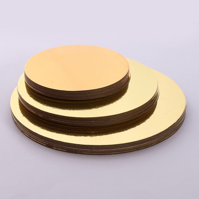 Kagebrætter sæt  of 18 kage cirkel baser 6 inches , 8 inches og 10 inches 6 of hver: Guld