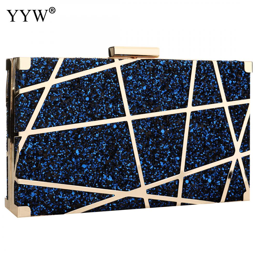 Gold Acrylic Lattice Sequin Chain Bag Women PVC Evening Clutches Bags Small Party Handbags Purse Wedding Box Female Bolsa