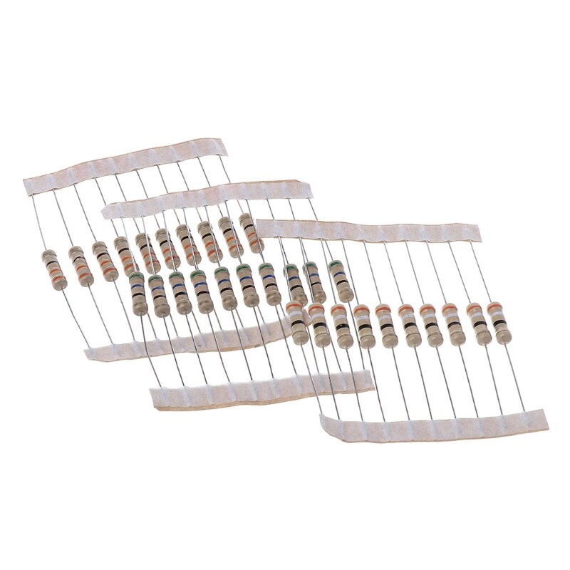 300Pcs Resistor Kits 1W 5% 0.1-750 Ohm Carbon Resistor 30 Values Resistance Set