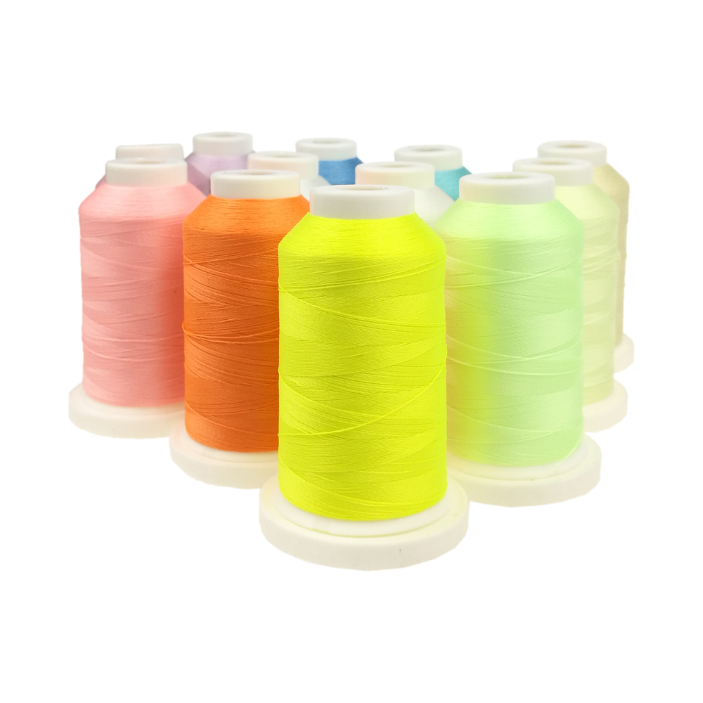 Sanbest Luminous Embroidery Thread Glow In The Dark 800 Meters 150D/2 Polyester Sewing DIY Handmade Cross Stitch Thread TH00057