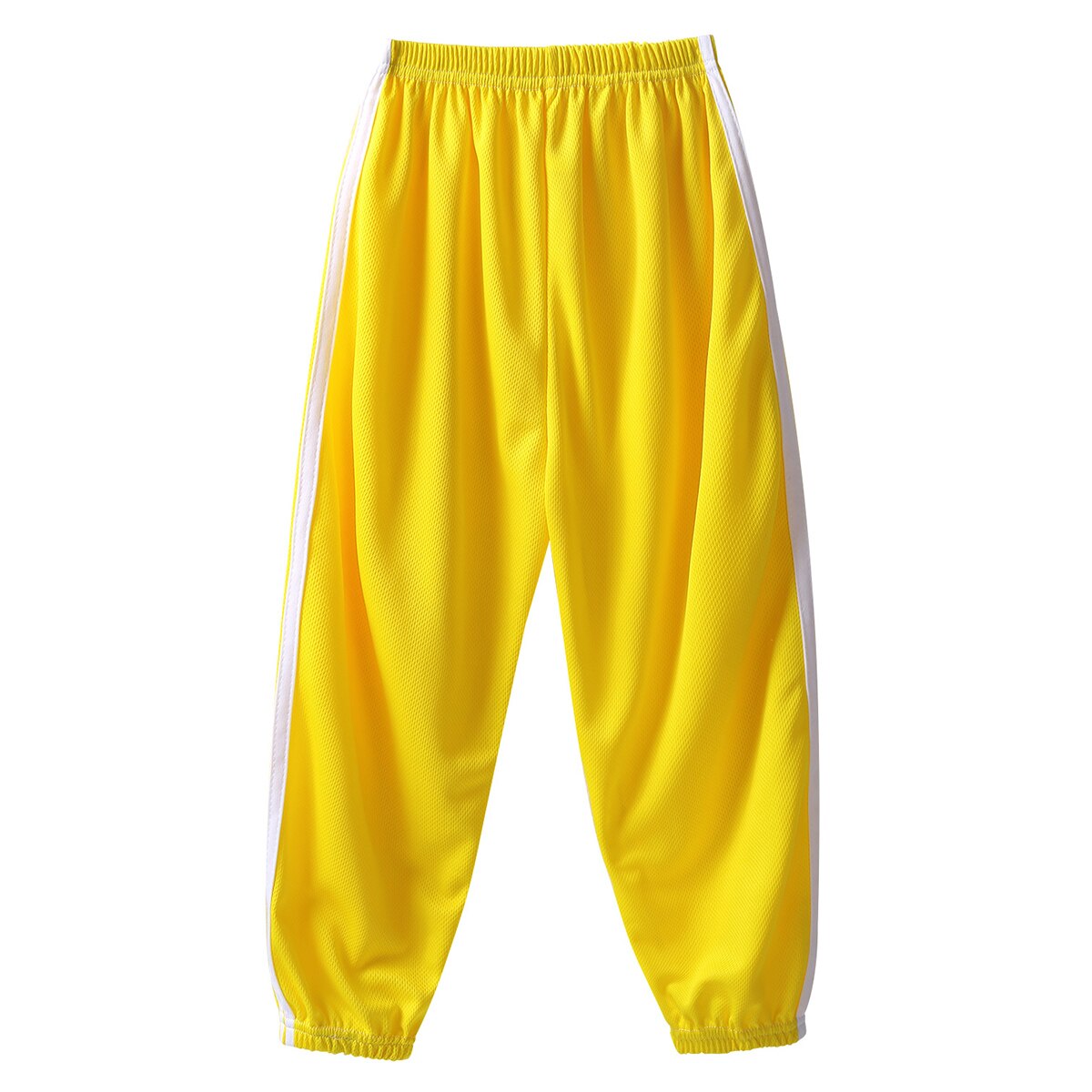 Kinderen Meisjes Jongens Running Broek Anti-Mug Ademend Sport Broek Kinderen Lange Bloeiers Harembroek Casual Broek Broek: Yellow / 120