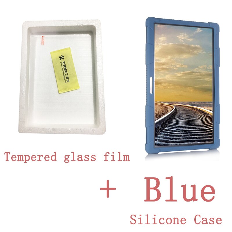 Soft silicone case for ANRY S20 11.6inch tablet pc Kids Safe Shockproof Silicone cover for ANRY S21 Comes with stand+stylus: Blue add Glass film