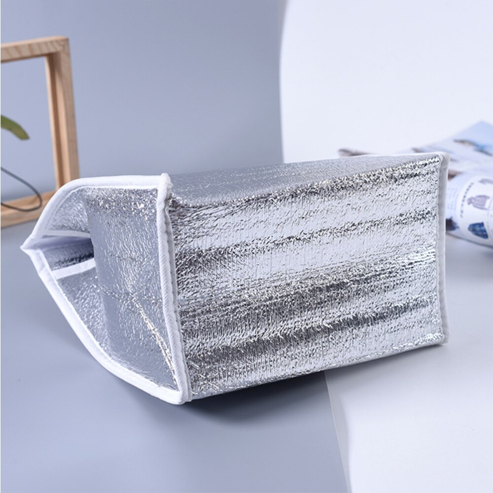5 stuks wegwerpmaaltijdzakken parel katoenen aluminiumfolie isolatiezak verdikking voedselopslagzak voedsel warmtebehoudzak draagbaar