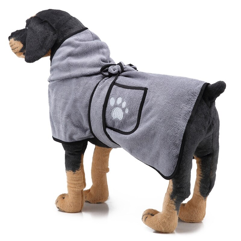 Verstelbare Huisdier Drogen Handdoek Super Absorberende Capaciteit Zachte Hond Badjas Gewaad Warme Animal Pyjama Hooded Badjas Kleding