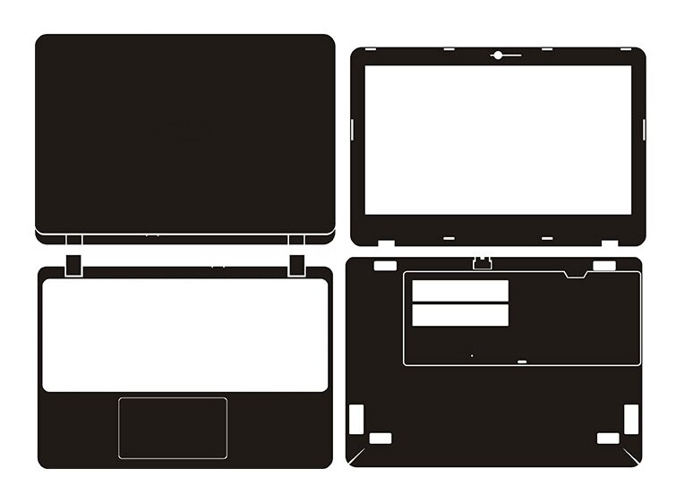 Carbon Fiber Laptop Skin Sticker Protector for Acer A311-31 c23k 11" - Waterproof PVC