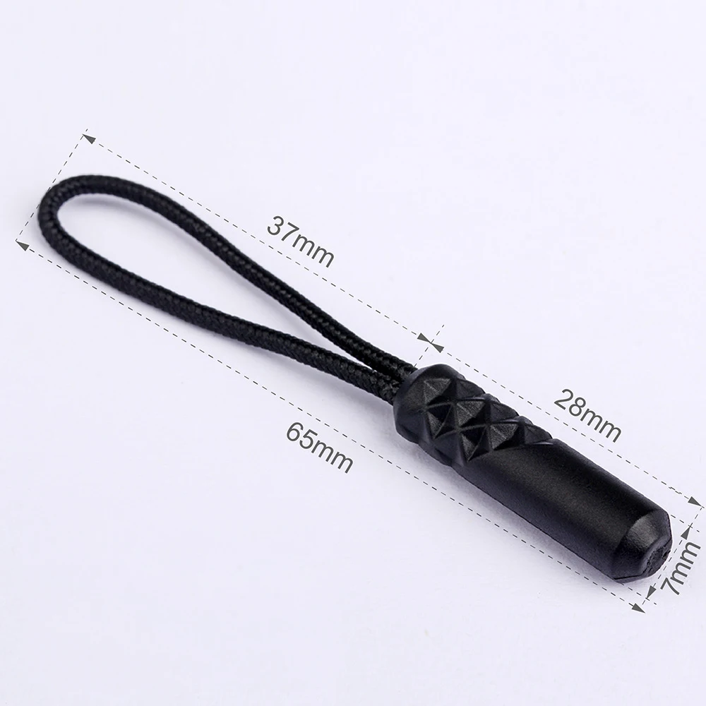 (10 uds) cabeza de tracción de cremallera de PVC cabeza de tracción de plástico cuerda de cola de escalada mochila Xiaomi con la misma cuerda de tracción de cremallera: Latón envejecido
