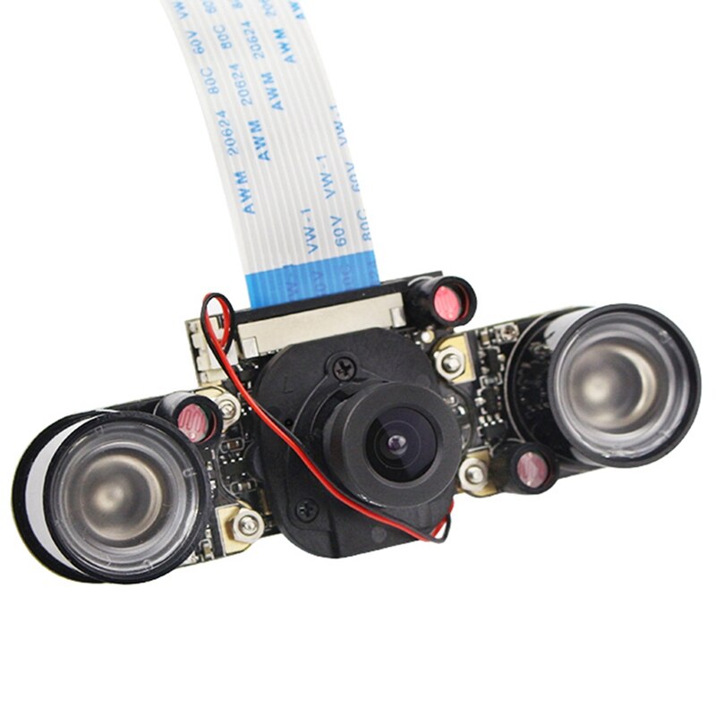 Infrared Night Vision IR Camera for Raspberry Pi 4, Pi 3B+ Video Webcam with Case for 3D Printer