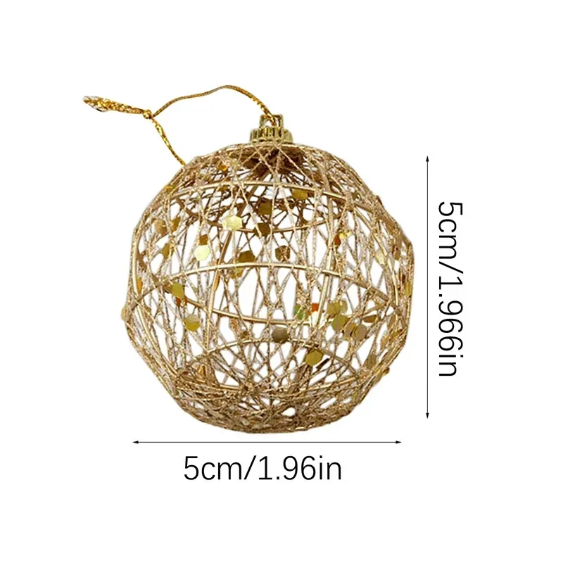 6-12 Stuks Kerst Kerstboom Gouden Bal Kerstballen Opknoping Party Ornament Decoratie Navidad Gouden Stofde Kerst Bal met Schalen