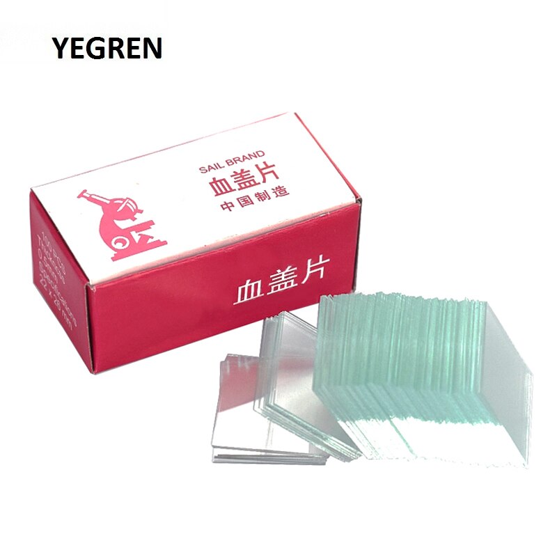 100 pieces Microscope Cover Glass 22x26mm Blood Cover Slide 0.5mm Thickness Microscope Blank Slide for Blood Cell Counting Board