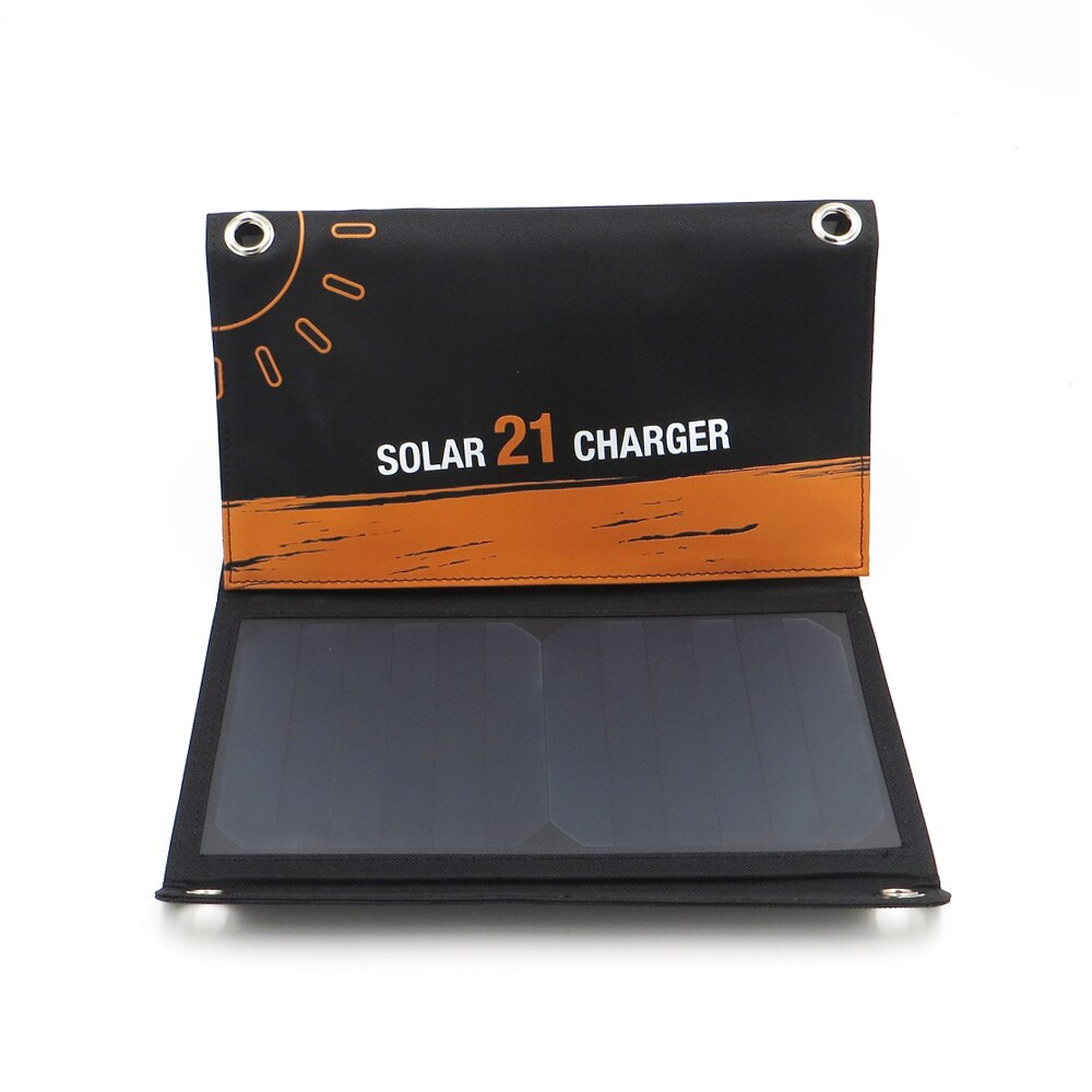 Solar Charger 21 w 1200mA Zonnepanelen Oplader met Usb-poort Solar Batterij Power voor Mobiele Telefoons 5 v USB Draagbare