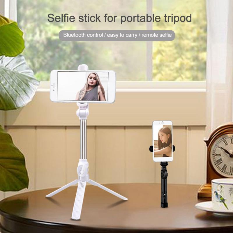 Trådløs bluetooth selfie stick udvidelig håndholdt monopod sammenklappeligt stativ med lukkerfjernbetjening til iphone android smartphone
