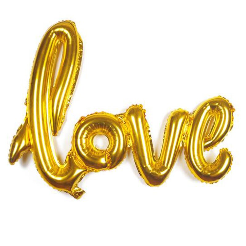 40 tommer kærlighedsbrev ballon romantisk valentinsdag goom brud kærlighedskugle til fest jubilæum begivenhed dekoration bryllupsballon: Guld