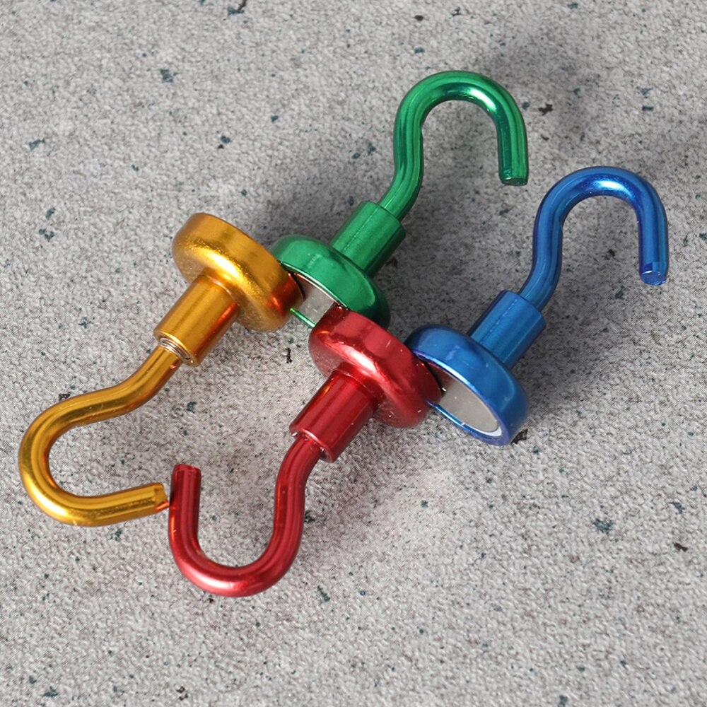 4 Stuks Mini Sterke Magnetische Ronde Haak Hanger Nuttig Super Power Ndfeb Magneten Voor Huis Keuken Muur