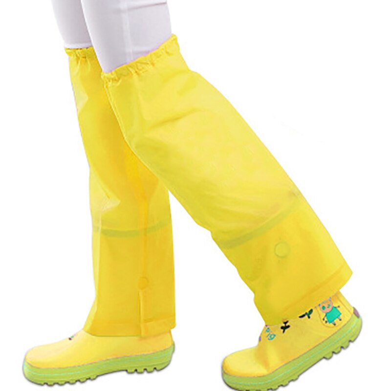 Polainas de senderismo al aire libre para niños, pantalones de lluvia impermeables para pantorrilla, cubierta de lluvia para piernas: Yellow