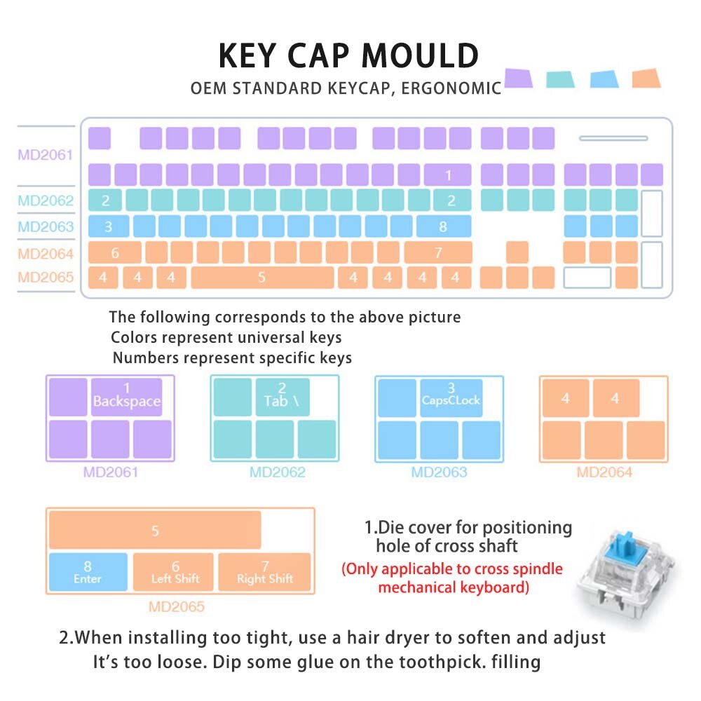 Manual DIY Mechanical Keyboard Key Cap Silicone Mold UV Crystal Epoxy Molds Bear Palm Shape Handmade Crafts Making Tools