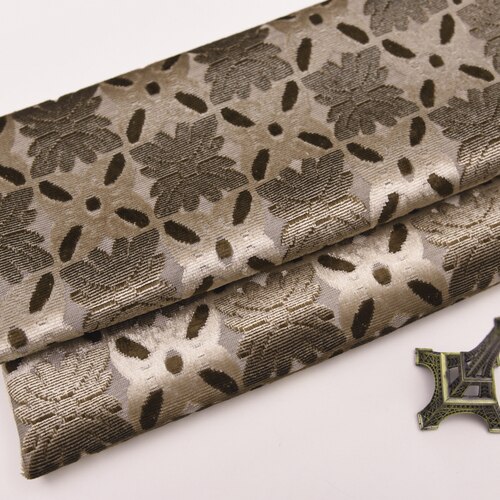 Brede 57 cm dikke europese stoffen bank jacquard gesneden pool fluwelen stof voor kussen kussen gordijn doe-het-zelf materiaal: Bruin 1