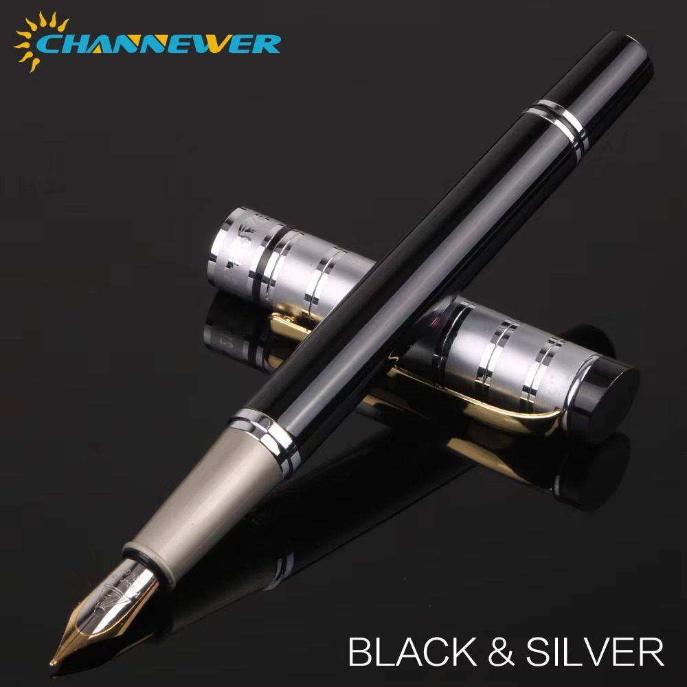 STONEGO 5 SIZE lassical Metal Black Fountain Pen Converter Calligraphy Pens for Writing Drawing Journal Business Pens: green